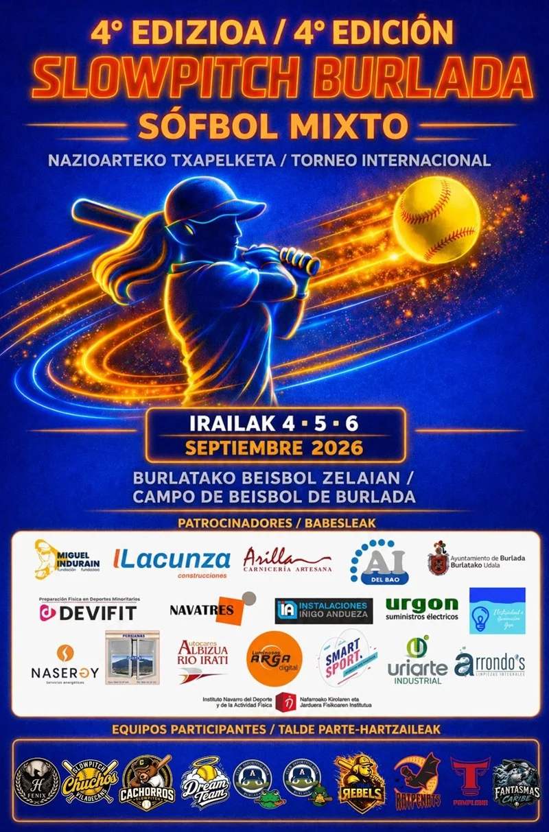 cartel-definitivo Torneo de SlowPitch - Burlada Septiembre 2023